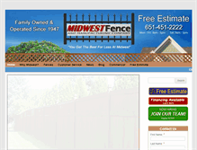 Tablet Screenshot of midwestfence.com